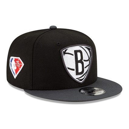 New Era Brooklyn Nets NBA Draft Black 9Fifty Cap M/L 60143686