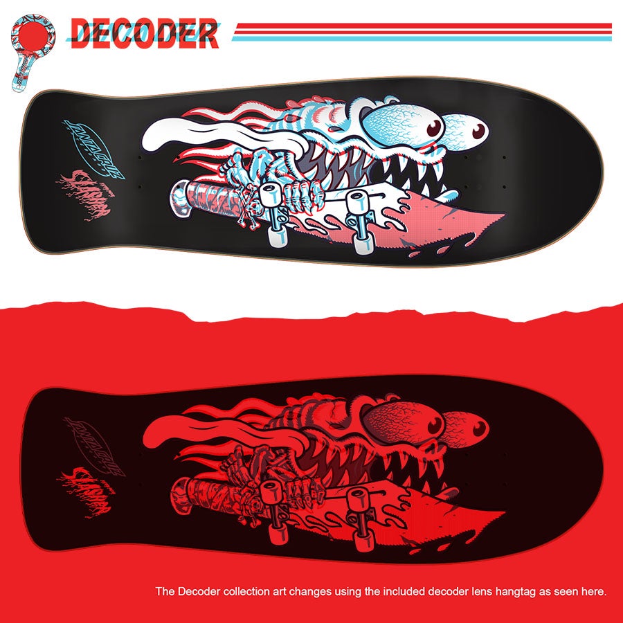 Santa Cruz Skateboard Deck Reissue Meek Slasher Decoder 10.1in x