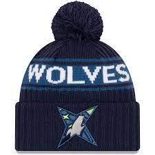 New Era Minnesota Timberwolves NBA21 Pom Knit Beanie Hat Blue 60143856