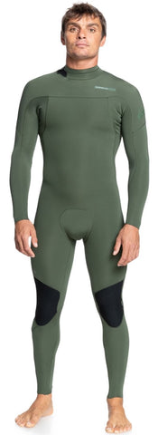 Quiksilver Mens 4/3mm Everyday Sessions BZ Medium Green Wetsuit EQYW103123