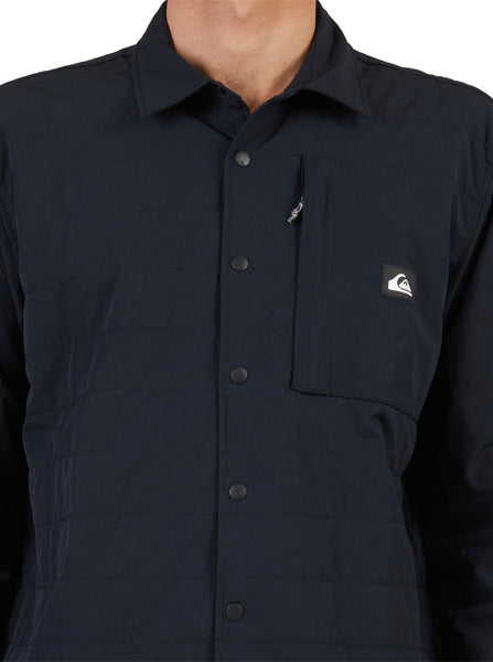 Quiksilver Artic Bait Mens Long Sleeve Overshirt Black EQYWT04251-KVJ0