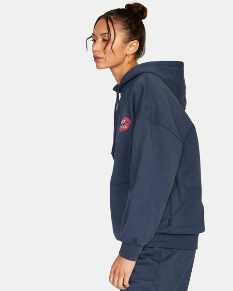 RVCA Stella Maxwell Hoodie for Women Blue Small F3HORCRVF2