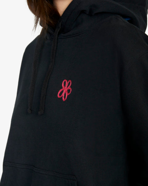 RVCA Mark Oblow Patch Hoodie for Women Black Small F3HORERVF2