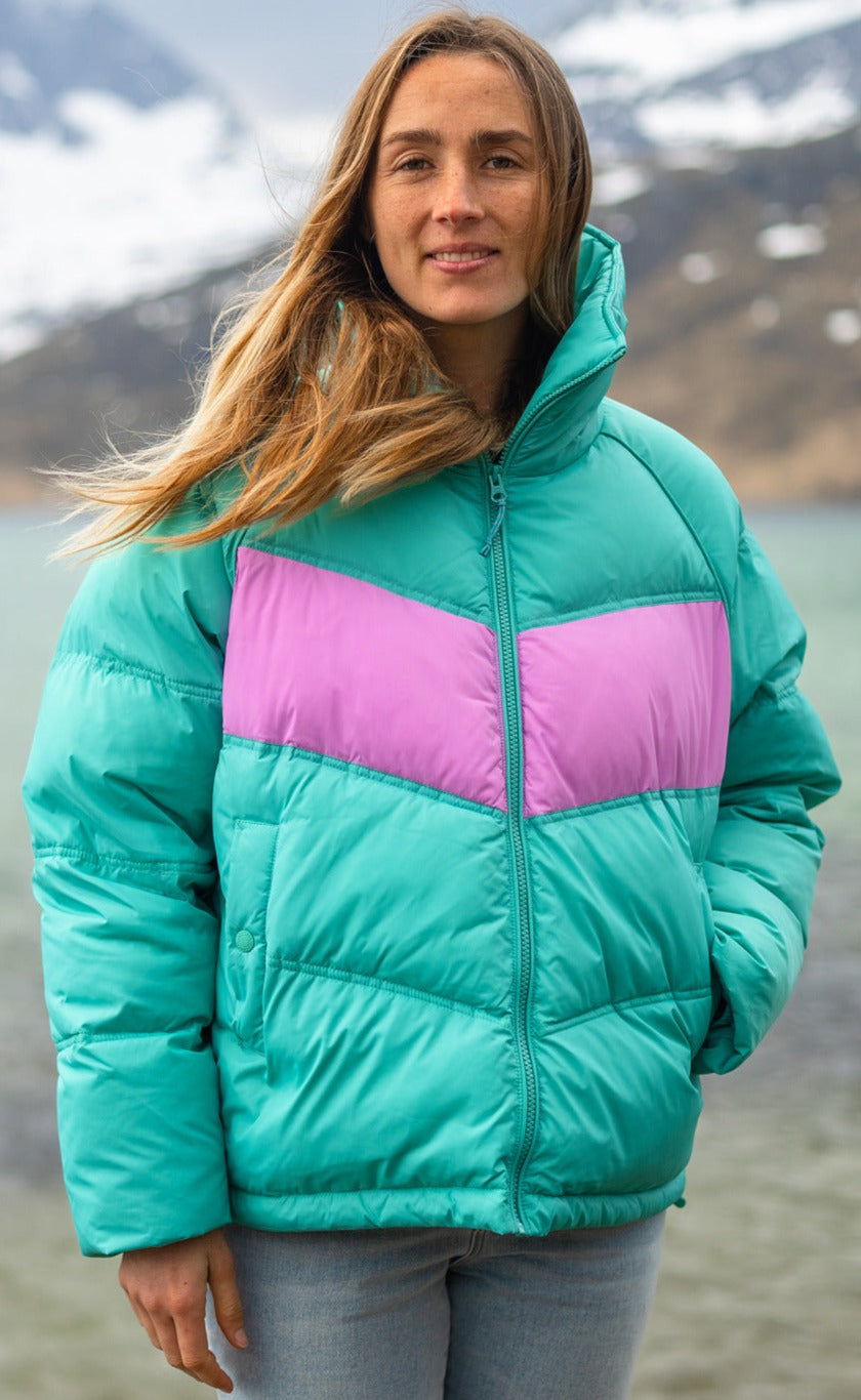 Billabong Winter Paradise Technical Puffer Jacket for Women Sea Green West French