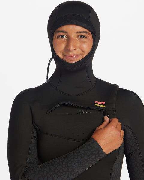 Billabong Womens 5/4mm Synergy Hooded Chest Zip Wetsuit  F45F36BIF2