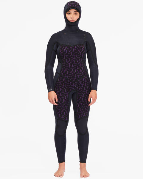 Billabong Womens 5/4mm Synergy Hooded Chest Zip Wetsuit  F45F36BIF2