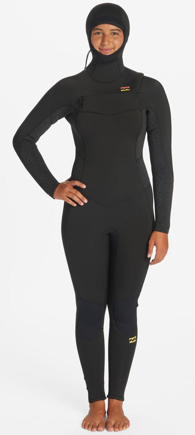 Billabong Womens 5/4mm Synergy Hooded Chest Zip Wetsuit  F45F36BIF2