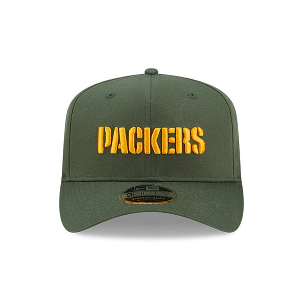 New Era Green Bay Packers Khaki 9FIFTY Stretch Snap Cap 60284938