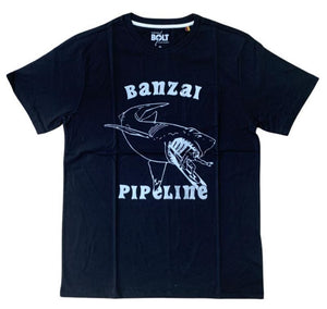 Lightning Bolt Banzai Pipeline T-Shirt Black