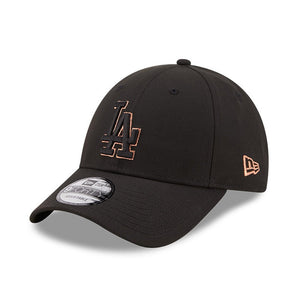 New Era LA Dodgers Gold Logo 9Forty Black Cap 60184631
