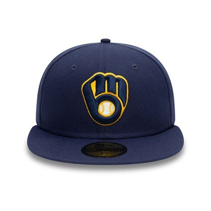 New Era Milwaukee Brewers Navy 59Fifty Cap 12593078-738