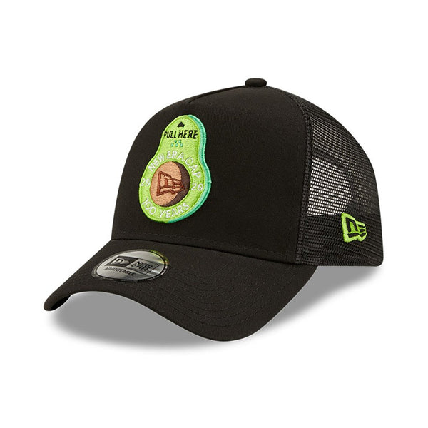 New Era 9Forty Trucker Cap Avocado Food Patch Black 60222339
