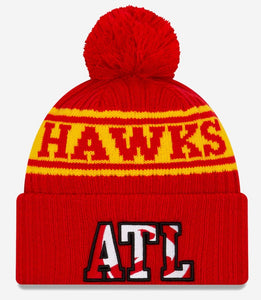 New Era Atlanta Hawks NBA21 Draft Edition Pom Knit Beanie Hat 60143864