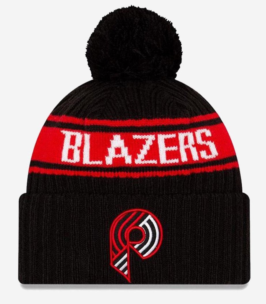 New Era Portland Trailblazers NBA21 Draft Knit Beanie Hat Black 60143853