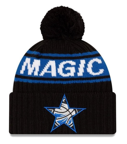 New Era Orlando NBA21 Magic Pom Knit Beanie Hat Black 60143850