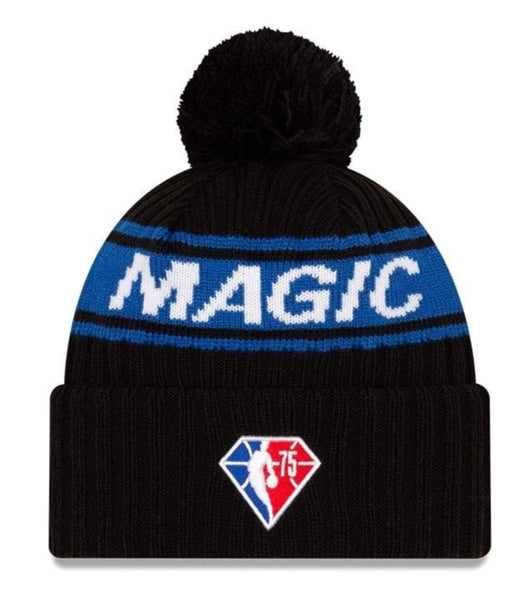 New Era Orlando NBA21 Magic Pom Knit Beanie Hat Black 60143850
