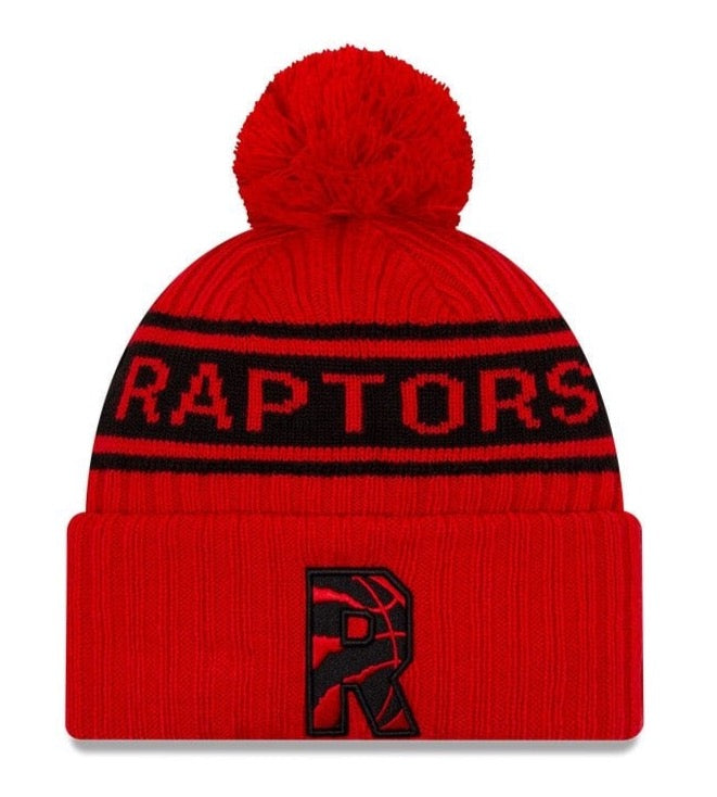 New Era Toronto Raptors NBA21 Pom Knit Beanie Hat Red 60143859