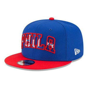 New Era Philadelphia 76ERS NBA Draft Blue 9Fifty Cap S/M 60143952