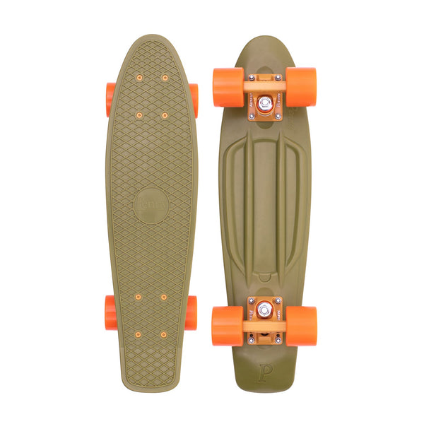 Penny cruiser skateboard 22" Burnt Olive - Green / Orange PNY-COM-0082