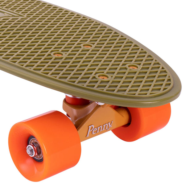 Penny Cruiser skateboard 27" Burnt Olive - Green / Orange  PNY-COM-1053