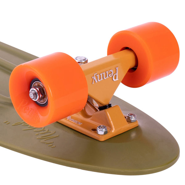 Penny Cruiser skateboard 27" Burnt Olive - Green / Orange  PNY-COM-1053