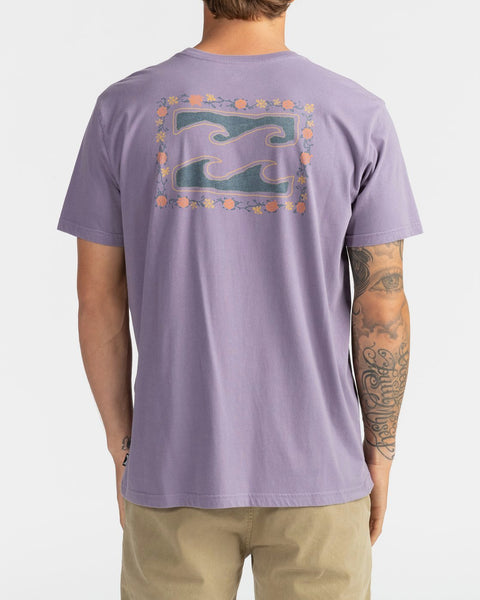 Billabong Crayon Wave T-Shirt for Men Purple Haze U1SS86BIF0